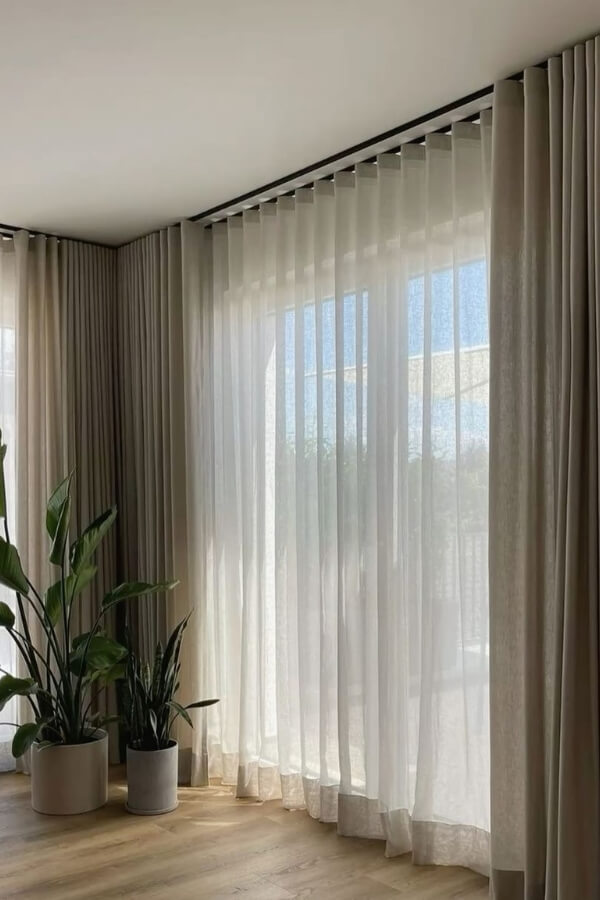 Cortinas blackout combinadas con velo en Barranquilla